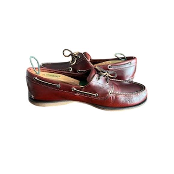 Timberland Men’s sz 13W 2 Eye Boat Shoe in Wine Color main image 9